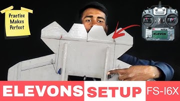 How to Setup Elevons in Rc plane | FS-i6x Transmitter Function Setup | F22 raptor Elevon setup