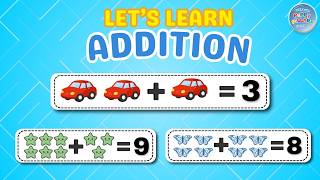 Learn Addition for Kids | Basic Addition |Simple Addition Practice | Easy Math for Kindergarten
