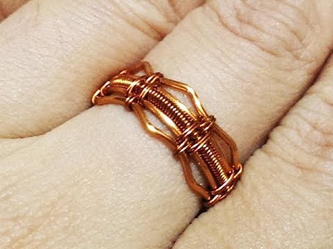 Copper Single Spiral Handmade Wire Wrapped Ring - Silver River Jewelry