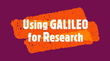 Using GALILEO for Research