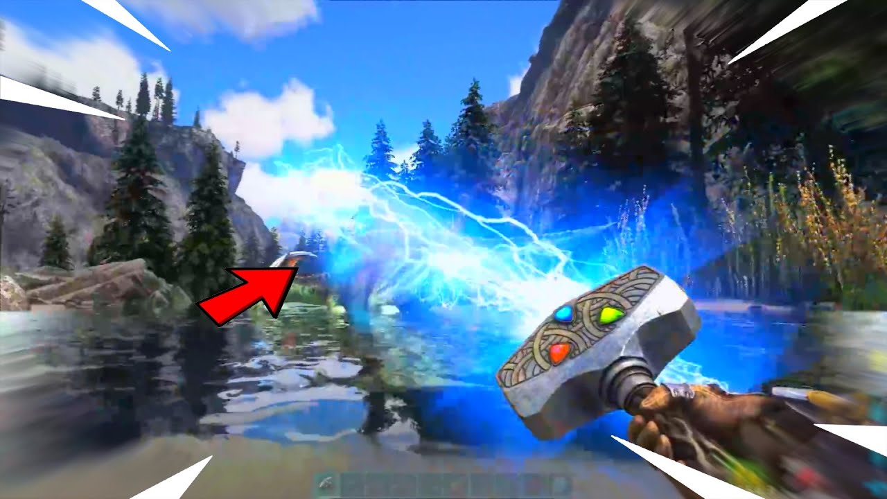 PRUEBO TODO DE ARK FJORDUR (Martillo de Thor Mjolnir,Bosses y Dinos