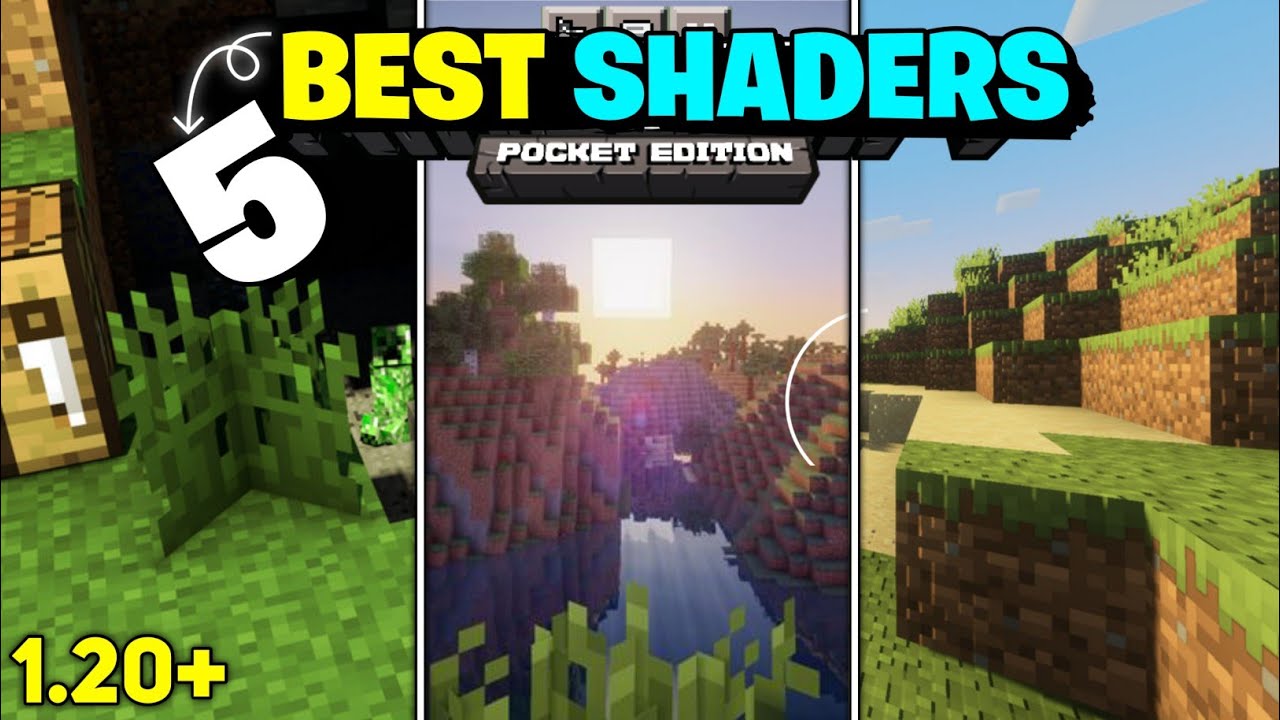 Top 5 Best Shaders for Minecraft Pe 1.20+ || Render Dragon Shader for ...