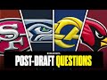 Biggest post-draft questions for every NFC West team 🤔 | 49ers, Rams, Seahawks, Cardinals