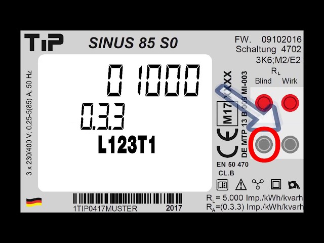 TIP SINUS 85 M-BUS Drehstromzähler – Digital, MID-konform, 1 Stück