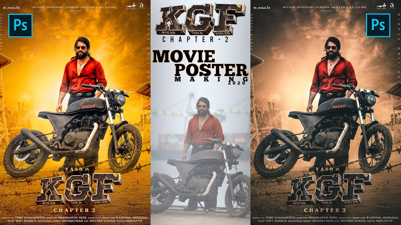 KGF CHAPTER 2 MOVIE POSTER EDITING IN PHOTOSHOP CC 2020 | Kgf Chapter 2