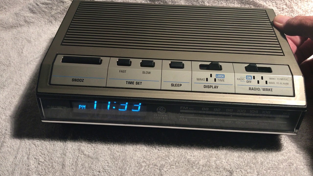 Vintage GE Alarm Clock Radio YouTube