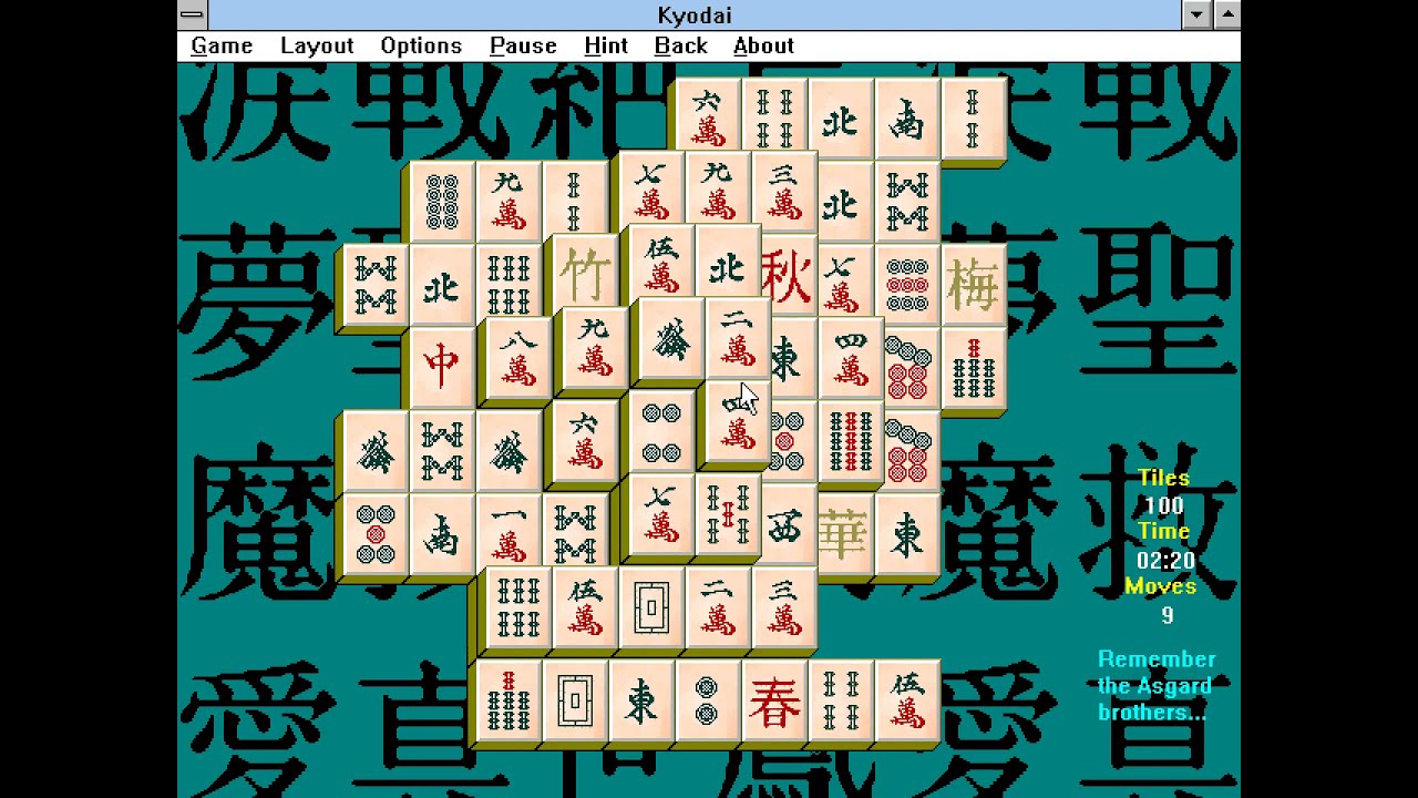 free kyodai mahjongg solitaire game for windows