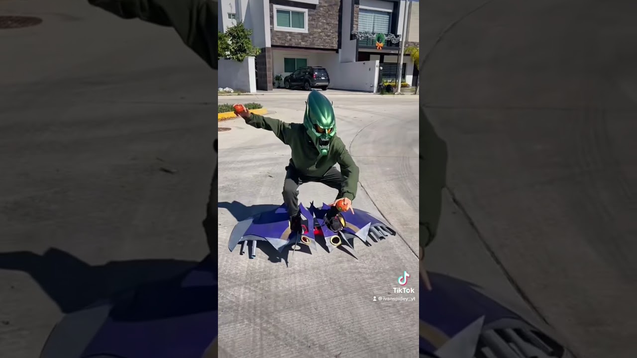 SOY EL DUENDE VERDE EN LA VIDA REAL 🎃🟢 #shorts #spidermannowayhome