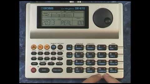 Roland (Boss) DR-670 DR670 Drum Machine Programming Examples