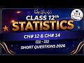 Class 12 - Statistics Exam 2026 Important Short Questions Ch#12 & Ch# 14 - Punjab Board