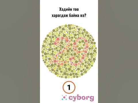 Өнгө ялгах чадварын тест (Color blind test) - YouTube