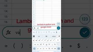 Lambda in python and Google sheet #lambda