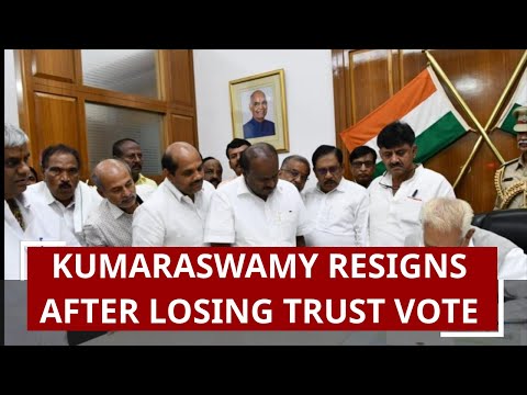 CM HD Kumaraswamy resigns after losing trust vote