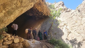 Migration in the mountains through difficult and dangerous ways, difficult living conditions