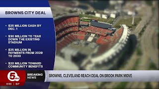 Browns, Cleveland reach $100M settlement, paving the way for Brook Park stadium move
