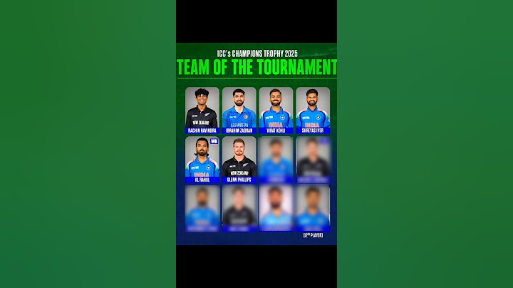ICC'S CHAMPIONS TROPHY 2025 🔥 TEAM OF THE TOURNAMENT