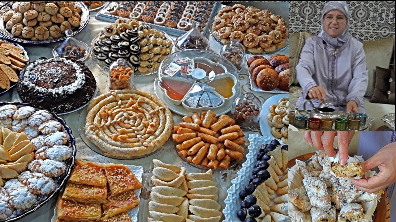 مستطيل يربك لمعان  اقتراحات فطور اول ايام عيد الفطر 2021 طريقة تزيين المائدة المغربية 🇲🇦 من حلويات  العيد 2021 - YouTube