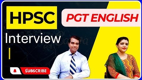 Hpsc pgt English interview questions | Haryana pgt English teacher interview | PD Classes