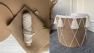 Turn Cardboard Into a Luxury Boho Basket 😍 | DIY Storage for $1