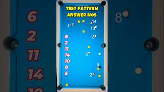 PATTERN PLAY TEST ANSWER NO5 #8ballpool #cuesports #snooker #viral