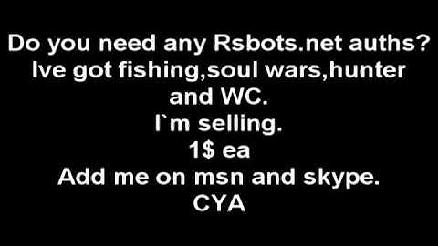 Rsbots.net auth`s sale. CHEAP 1$ ea