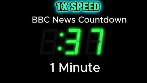 BBC News 1 Minute Countdown with LED 7-Segment Display Font | Alarm
