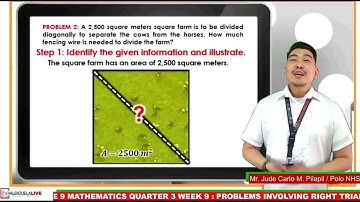 GRADE 9 MATHEMATICS QUARTER 3 WEEK 9 : PROBLEMS INVOLVING RIGHT TRIANGLES AND SIMILAR TRIANGLES