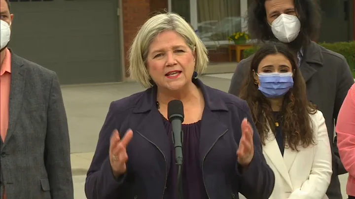 Ontario NDP Leader Andrea Horwath campaigns in Bur...