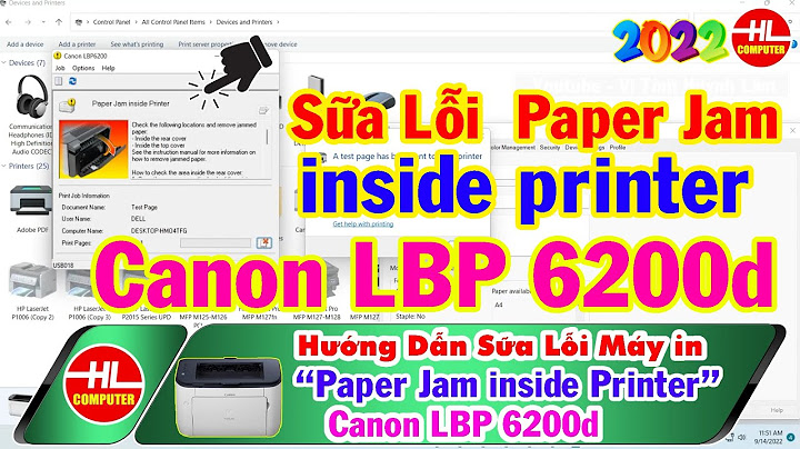 Báo lỗi paper jam inside printer canon lbp151dw năm 2024