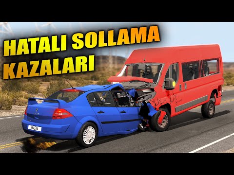 HATALI SOLLAMA KAZALARI // RENAULT MEGANE PERT ETTİM / BeamNG.drive / Diy Arduino steering wheel set