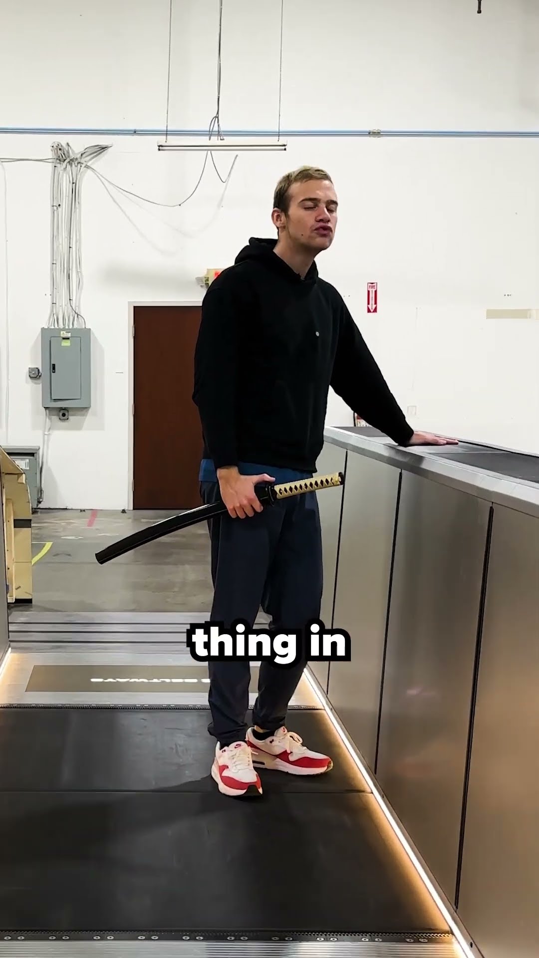 Attempting the world's longest slice on the fastest moving sidewalk