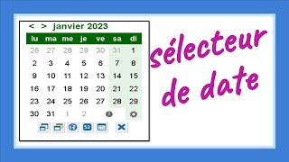 Calendrier 2023 🎂 Sélecteur de date 📆  Gratuit 🎈 🎁