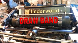 Underwood 5 Typewriter Draw Band and Carriage Install, Wind Main Spring