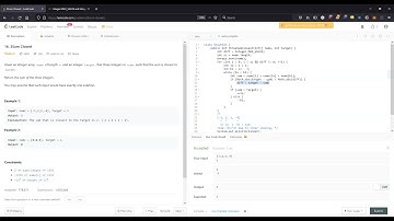 Leetcode - 3sum-closest problem (Java)