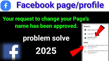 Your request to change your Page