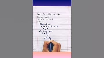 Arithmetic mean Class 10 #shorts