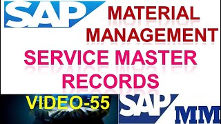 55 How to Configure Service Master Records in Material Management | Records in Sap | DK TECHNOLOGIES