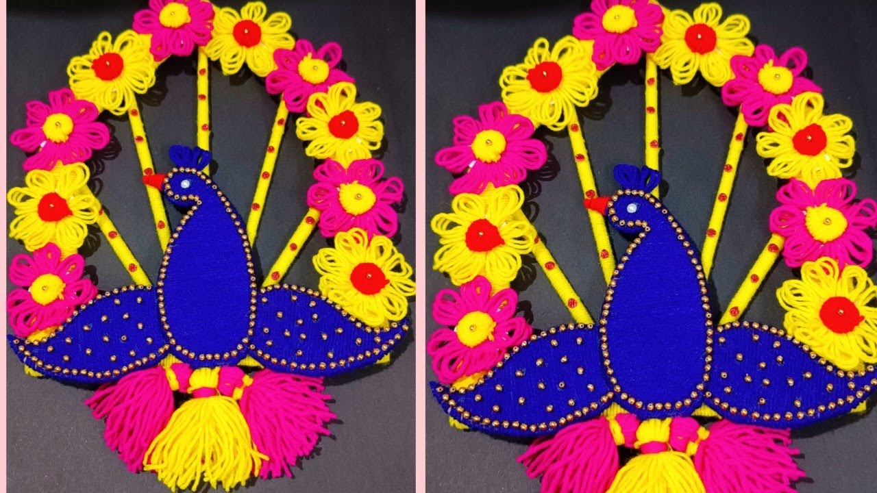 Peacock Wall Hanging// Woolen Peacock Wall Hanging// Home Decorations