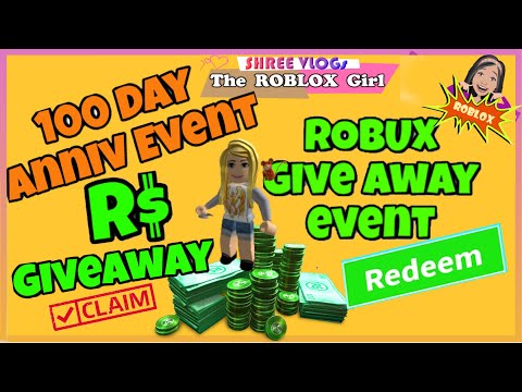 Free Robux Giveaway Event Robloxgirl Shree 100th Day Event Robux Giveaway Event Youtube - roblox events giveaway