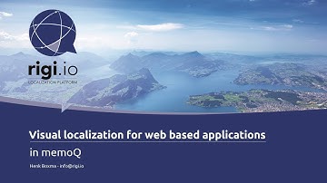 Localize web applications in memoQ using Rigi