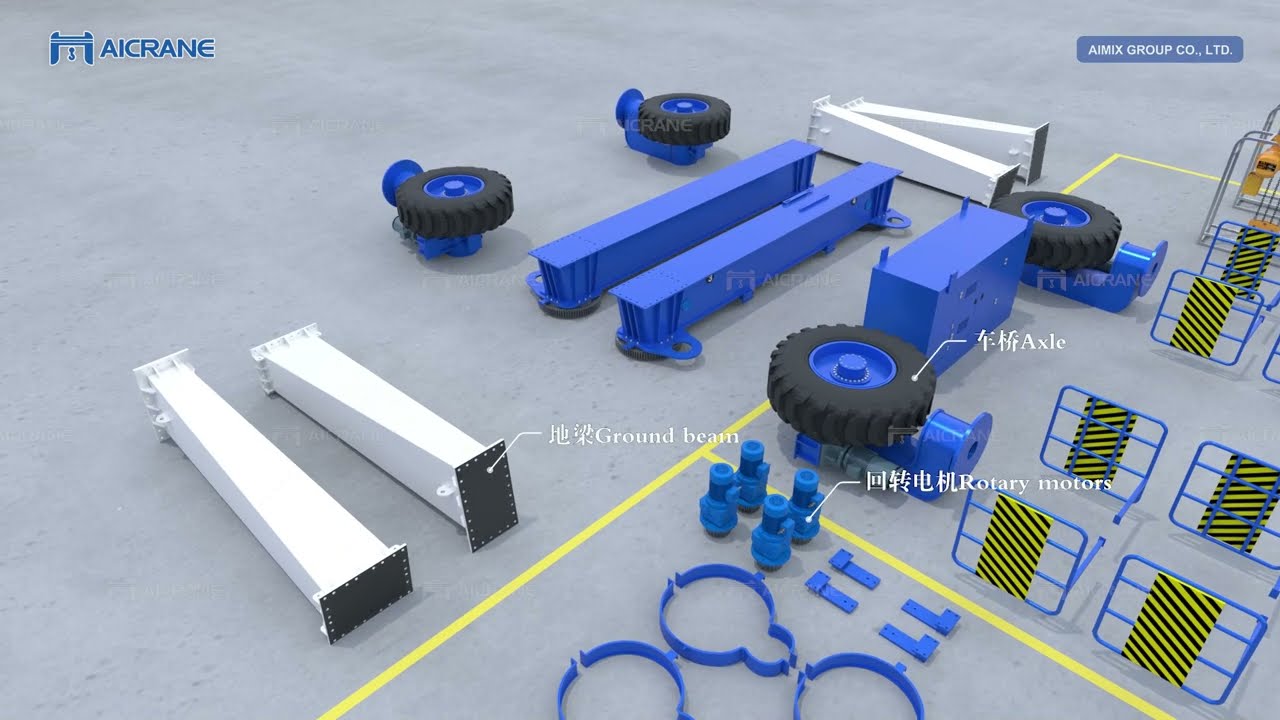 How to Install a Rubber Tyred Gantry Crane? - Aicrane - YouTube