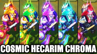 All Cosmic Charger Hecarim Chroma Skins Spotlight (League of Legends)