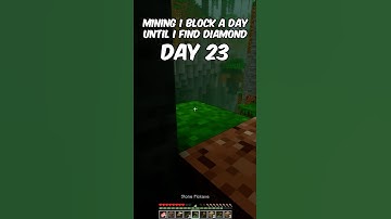 Mining 1 Block a Day Until I Find Diamond (Day 23)