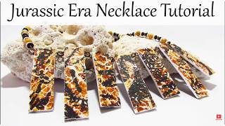Try this New Crackle Paste on Polymer Clay - Fossil Necklace Tutorial