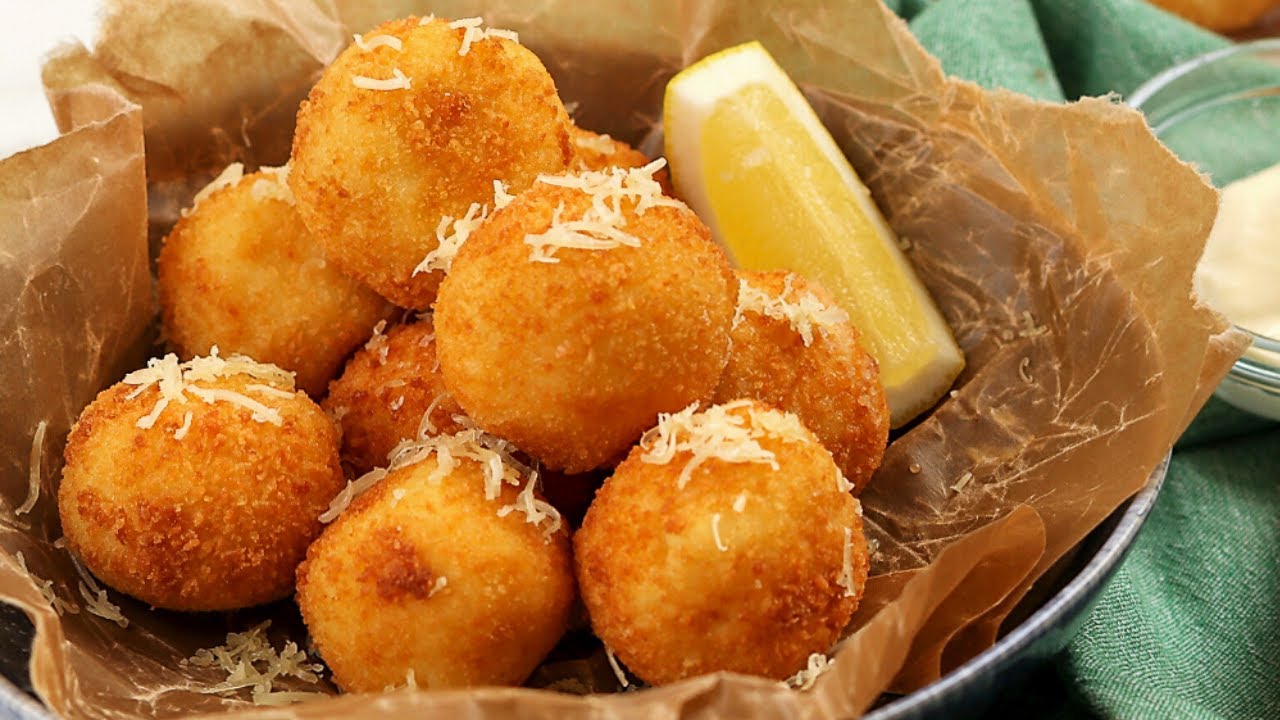 Potato Cheese Balls With Shredded Cheese | Crispy Cheddar Cheese Lemon Potato Balls | Fuzz & Buzz