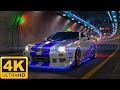 GTR R34 Nissan Skyline Live Wallpaper Ambiente Tunnel Drive 4K Ultra HD 60fps Livewallpaper4k