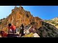 The search of a nomadic family to find sheep among the mountains and rocks