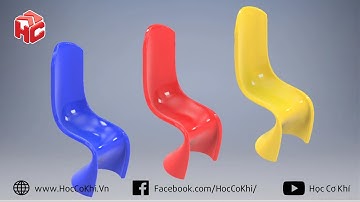 How to design plastic chair in INVENTOR surface tutorials