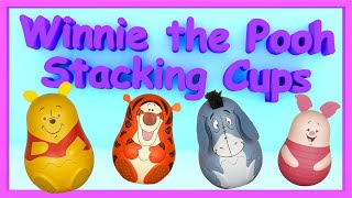 Winnie the Pooh Stacking Cups Tigger Eeyore Piglet Surprise Eggs - Russian dolls