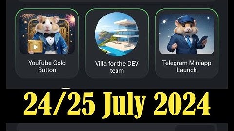 Hamster Kombat Daily Combo Cards 24 25 July 2024